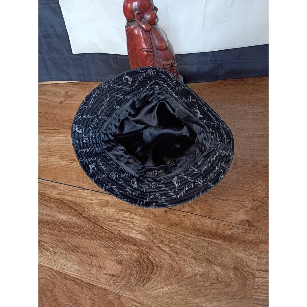 Baby Phat All-Over Print Bucket Hat Black Vintage
